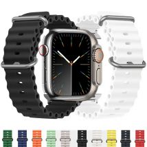 Silikon-Ozeanarmband für Apple Watch Band Ultra Series 9 SE iwatch 42 mm 44 mm 45 mm 49 mm 38 mm 40 mm 41 mm Correas 49 44 45 mm Bänder