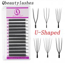Qbeautylashes Wimpern U YY 3D 4D 5D 6D W-förmige Wimpernverlängerungen Vorgefertigte Fächer-Volumen-Wimpernverlängerungen Großhandel Make-up