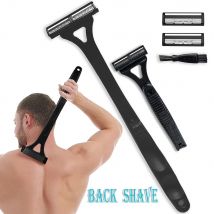 Rasoio da uomo Rasoio per la schiena Macchina maschile Rasoio per capelli Sicurezza Manico lungo Trimmer pieghevole Corpo Gamba Maniglia Rimozione Strumento per rasoio da barba