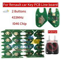 Jingxin PCB Platine für Renault Traffic Master Vivaro Movano Kangoo Remote Key Fob 2 Tasten 433 MHz ID46 Chip Autoschlüssel PCB