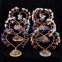 Natürliche Kristall Amethyst Liebe Baum Reiki Heilung Baum Probe Handwerk Hause Dekoration Ornamente Glück Urlaub Souvenir Geschenk