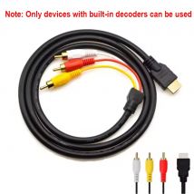 Solo decodificatori integrati funzionanti con cavo HDMI compatibile con 3RCA unidirezionale per dispositivi di lettori HD con cappuccio di decodifica automatica