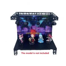 Modell Gnaku Bühnen-Hobby-Basis mit farbigem Hintergrund, Tafel-Display, Bühnenprojektionslampen für Gundam-Figur, zusammengebaute Szene
