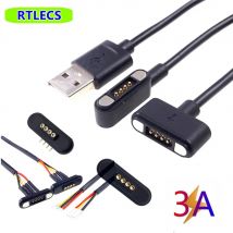 1 pc 3a 12v magnetischer Pogo-Pin-Stecker 4 Positionen Kabel Drähte Abstand 2,2mm feder belastete Strom ladung starke Kraft 800gf