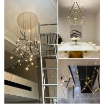 Nordic żyrandol Led lampy do pokoju schody salon kreatywny projekt lampa Home Decor kuchnia Lightin Lustre sprzęt domowy
