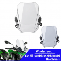 Universal Windschutzscheibe Windschutz Für Alle 22MM 28MM 25MM Lenker Front Wind Schild Bildschirm MotorcycleAir Deflektoren Zubehör