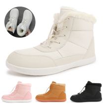 Winter women's barefoot boots, plush snow boots, outdoor non-slip sports shoes, women's warm waterproof boots