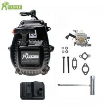FLMLF 26CC 29CC 30,5CC 32CC 35CC 4-Bolzen-Motor mit Schalldämpfer-Vergaser-Kit für 1/5 RC HPI ROFUN ROVAN KM BAJA LT FG GoPed RedCat