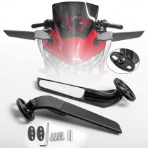 Für Kawasaki Ninja 250 300 400 650 H2 H4 Geändert Motorrad Spiegel Einstellbare Dreh Rück Wind Schwenk Flügel Seite Spiegel