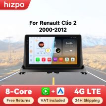 Hizpo für renault clio 2 2000-2012 autoradio multimedia navigation 2 din android autoradio carplay stereo octa core 360 cam