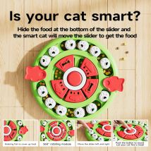 HOOPET Interaktive Puzzle-Futterungsmatte für Katzen – Self-Play-Anreicherungs-Futterspender mit gefrorenen Behandlungslöchern, psychische Stimulation, langsames F