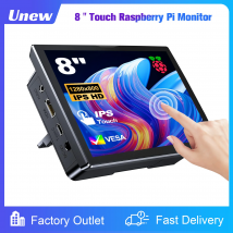 8-Zoll-Pi-Monitor, 1280 x 800 P, 16:10 Breitbildverhältnis, HDMI-Schnittstelle für Raspberry Pi DIY-Projekte, Überwachungsanzeige