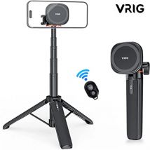 Vrig Magnetic Extend Selfie Stick Stativ mit 1/4" Magnet Stativhalterung Handy Stativständer für MagSafe iPhone Android Telefon