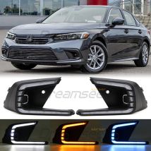 3 colori LED DRL luce di marcia diurna per Honda Civic 2022 2023 fendinebbia con freno dinamico sequenziale indicatore di direzione