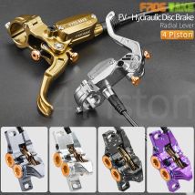 Frog Wake FV4 Kit de freno de disco hidráulico para bicicleta de montaña con rotores de 180mm palancas de pinzas de presión de aceite de 4 pistones de aluminio Radial MTB