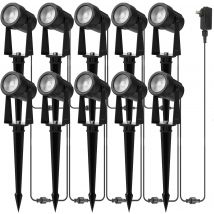 Banord 4-10 Pack 12V Faretti LED Illuminazione paesaggistica per esterni con trasformatore IP65 Impermeabile per prato da giardino