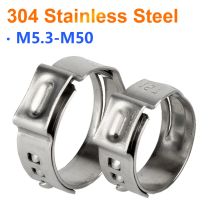 PEX Cinch-Klemmringe, einzelnes Ohr, stufenlos, 5,8–23,5 mm, Edelstahl-Schlauchschellen für PEX-Schläuche, Rohrverschraubungsanschlüsse