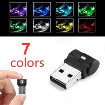 Nuova mini USB LED RGB luce ambientale 7 colori lampada interna automatica per auto tastiera portatile atmosfera lampada notturna intelligente luce d'atmosfera
