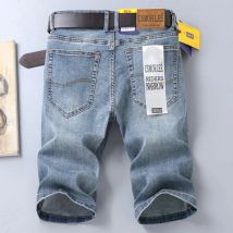 2023 neue Sommer Marke Stretch Dünne Bermuda Masculina Baumwolle Denim Jeans Männer Knie Länge Weiche Ropa Hombre Shorts