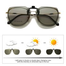 2026 Polarisierte Clip-On Sonnenbrille für Herren und Damen, hochklappbare Sonnenbrille, photochrome Fahrbrille, verspiegelte Nachtsichtbrille, Angelbrille