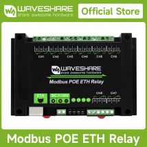 Módulo de relé Ethernet Waveshare de 8 canales, protocolo Modbus RTU/Modbus TCP, comunicación de puerto PoE, con varios aislamientos