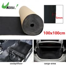 Uxcell 3mm 5mm 8mm 100cm x 100cm almohadilla de aislamiento térmico para coche base de espuma autoadhesiva amortiguación de sonido y estera de amortiguación automática negro