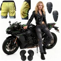 Kevlar Motorcycle Jeans Women Windproof Abrasion Resistant Riding Pants Four Seasons Protective Trousers Black Off Road