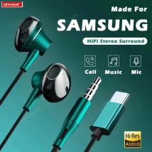 # Cuffie di tipo C cuffie Stereo con controllo del Volume HiFi Bass con microfono HD auricolari cablati da 3.5mm per auricolari iPhone15/Samsung Galaxy