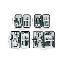 Professional 7-18 Piece Nail Care Kit Stainless Steel Manicure & Pedicure Set with Travel Case for On-the-Go Grooming