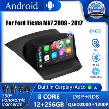 9 "4G Für Ford Fiesta Mk7 2009 2010 - 2017 Auto Qashqai 2 J11 Android 16 Auto Player video GPS Multimedia Navigation 4G Lte