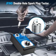 Jfind JF109 Tester per candele a doppio foro da 13 mm 110 V 220 V a 12 V Auto Moto Per KTM Per BMW Rivelatore Analizzatore di candele di accensione