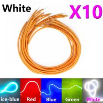 10Pcs 3V Weiße LED COB Flexible Filament 80mm 60mm 255mm 130mm Retro Edison birne Lampe Teile LED Diode Beleuchtung Streifen Dekoration