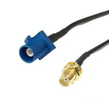 SMA Stecker/Buchse auf Fakra C 5005 Blauer Steckverbinder Pigtail-Kabel RG174 für GPS-Navigation Fahrzeug Auto Verlängerung VW Seat Benz Ford NEU