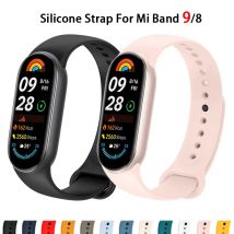 Silikonarmband für Mi Band 9 Armband NFC Zubehör Sportband Gummi SmartWatch Armband Correa Xiaomi Band 9 Mi Band 8 Armband