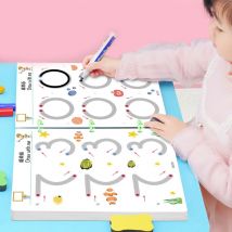 Montessori Mathe Spielzeug Zeichnen Tablet Stift Kontrolle Hand Training Mathe Match Spiel Buch Lernen Lernspiel zeug für Kinder Kinder