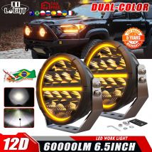 CO LIGHT LED luci di guida fuoristrada 6.5 pollici bianco e ambra DRL Spot-Flood Combo 60000LM cialde di lavoro ausiliarie cubi luce per 4x4