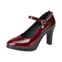 Girls' Shoes 2022 New Genuine Leather High Heels Women's Shoe Pointed Stiletto Shallow Mouth Large Size 32-43 High Heels Woman