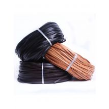 2 Meters Black/Brown/Coffee 2-20mm Flat Genuine Leather Jewelry Cord String Lace Rope DIY Necklace Bracelet Finding