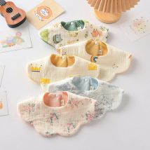 New Two-sided Usable Baby Feeding Drool Bib Infants Wave Lace Saliva Towel Soft Cotton Burp Cloth For Newborn Toddler Kids Bibs