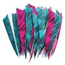 50Pcs 4 Inch Shield Cut Arrow Fletching Turkey Feather Archery DIY Accessories Hunting Shooting--Ink Pattern