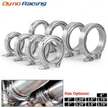 SUS 304 Kit flangia in ferro con morsetto a fascia V di scarico aggiornato Flangia maschio e femmina 2''/2.25''/2.5''/2.75''/3''/3.25''/3.5''/3.75''/4''