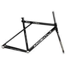 Neuer leidenschaft licher Rahmenset 700c Aluminium Fixed gear Rahmen mit Voll carbon gabel 53cm 55cm 57cm Single Speed Track Fahrrad teile al6069