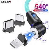 USLION Magnetkabel USB Typ C Kabel Schnellladung für iPhone Xiaomi Magnetladung Micro USB Kabel USB C Handy Kabel