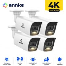 ANNKE 4PCS POE 8MP 4K Telecamera IP POE Esterna Impermeabile H.265 Sorveglianza di Sicurezza Telecamera CCTV Rilevazione del Movimento Audio Bidirezionale