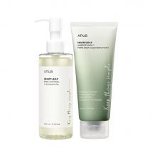 Anua Heartleaf Pore Cleansing Oil & Quercetinol Pore Deep Double Cleanser Gesichts-Make-up Reinigungs-Hautpflege-Set Schönheitsprodukte