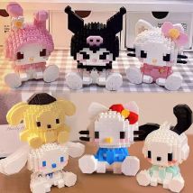 KEEPPLEY Sanrio Anime Hello Kitty My Melody Cinnamoroll Pompompurin Kuromi Building Blocks Ragazza Kid Vacanza Regalo di Natale