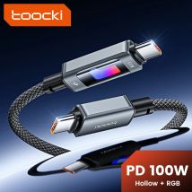 Toocki PD 100W USB C To USB C Cable PD Fast Charging Charger Cable 5A E-Marker Chip For iphone 17 16 Macbook Xiaomi Samsung S23