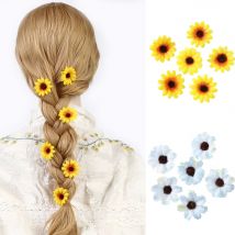 6 teile/satz Sonnenblume Haarnadeln gelb süße Haars pange Seiten clips Mädchen Styling-Tools Haarnadel Foto Reise Bohemia Haar Zubehör