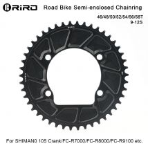 RIRO Fahrrad Kettenblatt 110BCD 46/48/50/52/54/56/58T Fahrrad Krone Kettenblatt Rennrad Einzelritzel für Shimano 105/FC-R8000