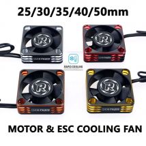 2PCS Rocket RC 25mm 30mm 35mm 40mm 50mm Dissipazione del calore Ventola di raffreddamento Copertura della ventola in grafite per motore brushless ESC RC Parte di auto